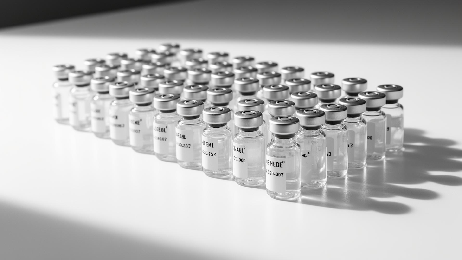 Laboratory peptide reference vials